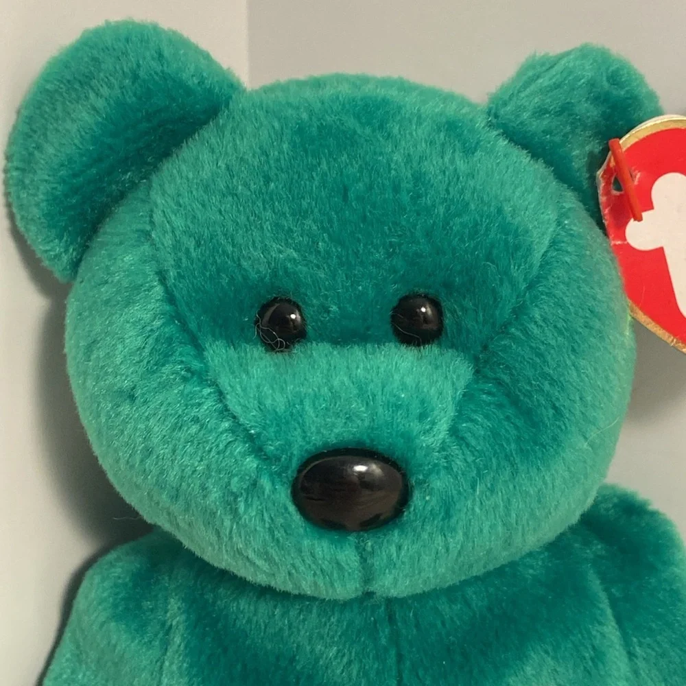 TY Erin Beanie Baby Babies Erin embroidered shamrock teddy bear 90s 1997 vintage - Picture 10 of 16